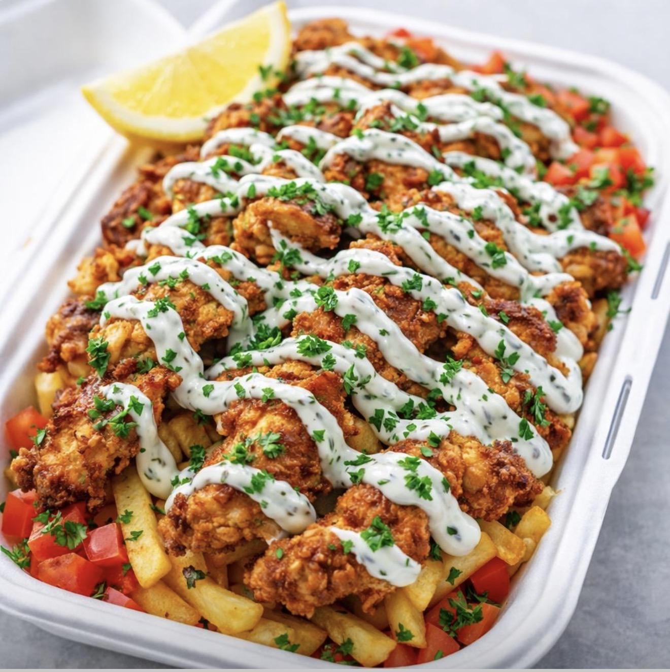 Combination chicken shish&Lamb Doner with chips